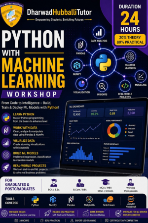 Python with Machine Learning Workshop – 24 Hours